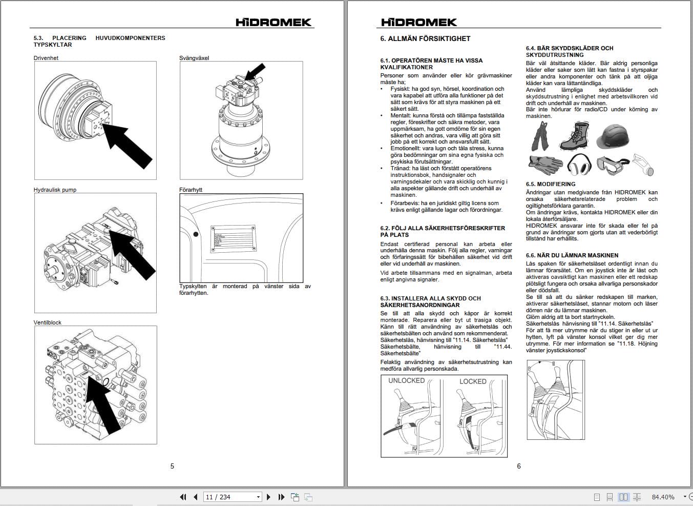 Hidromek Excavator HMK140LC 3 to HMK370LC 3 Operation Maintenance Manual H347322409 SV (2)