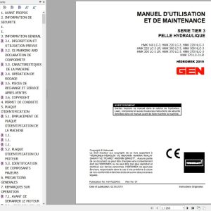 Hidromek Excavator HMK140LC 3 to HMK370LC 3LR Operation Maintenance Manual H347322403 FR (1)