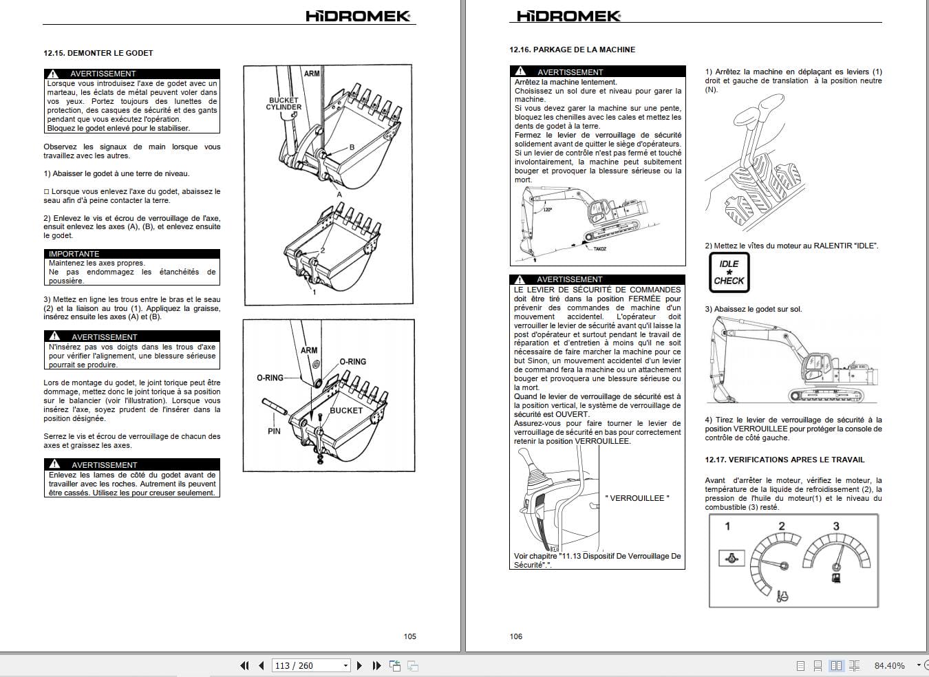 Hidromek Excavator HMK140LC 3 to HMK370LC 3LR Operation Maintenance Manual H347322403 FR (2)