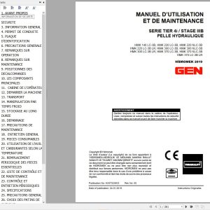 Hidromek Excavator HMK140LC 3B to HMK370LC 3BLR Operation Maintenance Manual H347323403 FR (1)