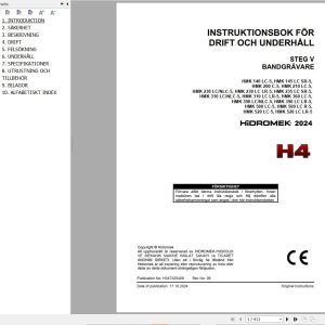 Hidromek Excavator HMK140LC 5 to HMK520LCLR 5 Operation Maintenance Manual H347325409 SV (1)