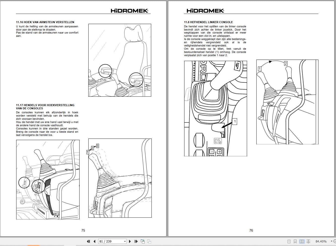 Hidromek Excavator HMK140W 3 HMK200W 3 Operation Maintenance Manual H237322411 NL (2)