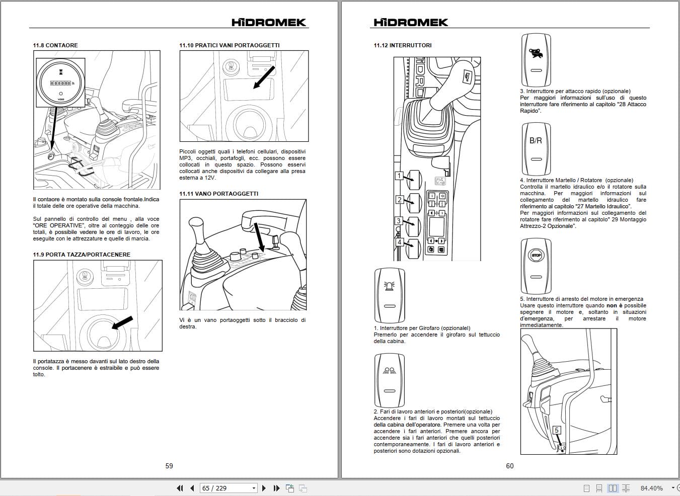Hidromek Excavator HMK140W 3 HMK200W 3 Operation Maintenance Manual H907308050 IT (2)