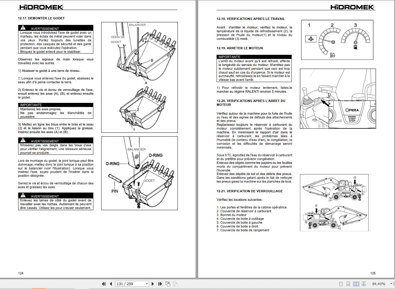 Hidromek Excavator HMK140W 3B HMK200W 3B Operation Maintenance Manual H237323403 FR (2)