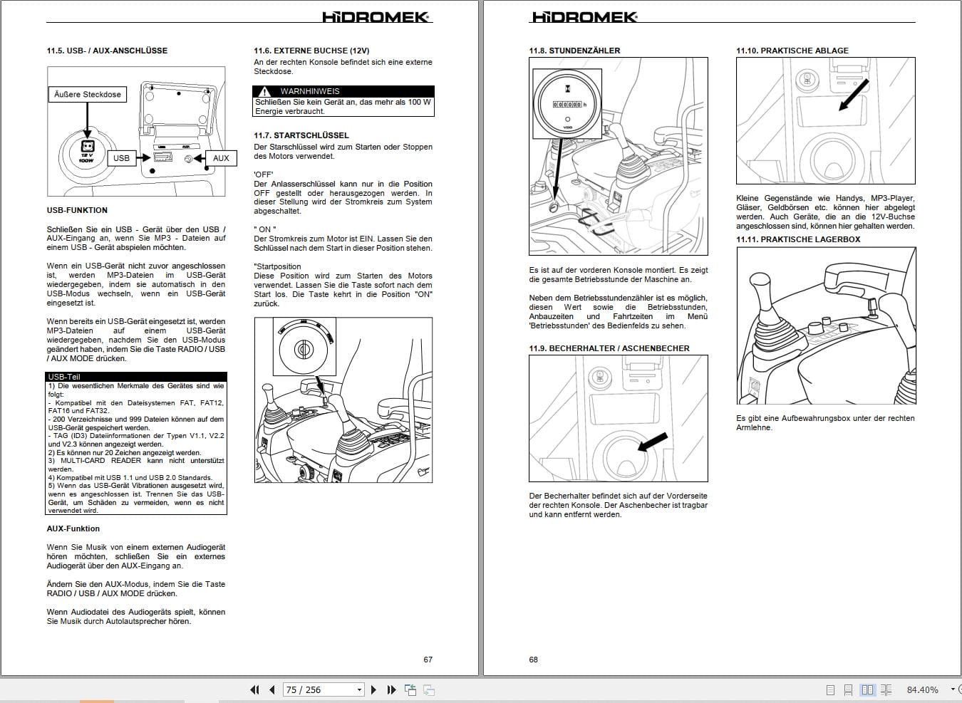 Hidromek Excavator HMK140W 3B HMK200W 3B Operation Maintenance Manual H237323412 DE (2)