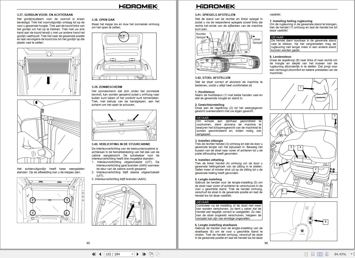 Hidromek Excavator HMK145LC 4SR to HMK500LC 4 Operation Maintenance Manual H347324411 NL (2)