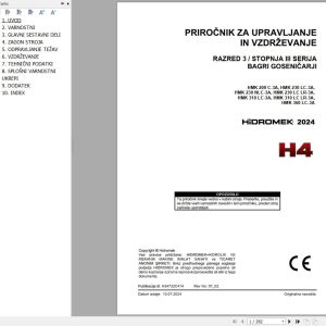 Hidromek Excavator HMK200C 3A to HMK360LC 3A Operation Maintenance Manual H34732C414 SL (1)