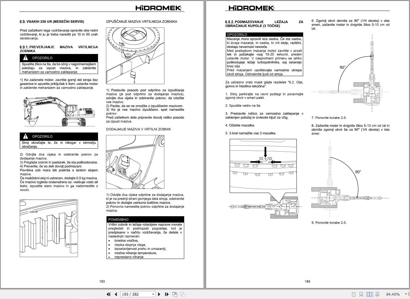 Hidromek Excavator HMK200C 3A to HMK360LC 3A Operation Maintenance Manual H34732C414 SL (2)