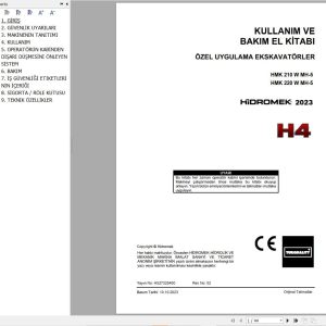 Hidromek Excavator HMK210WMH 5 HMK220WMH 5 Operation Maintenance Manual H527325400 TR (1)