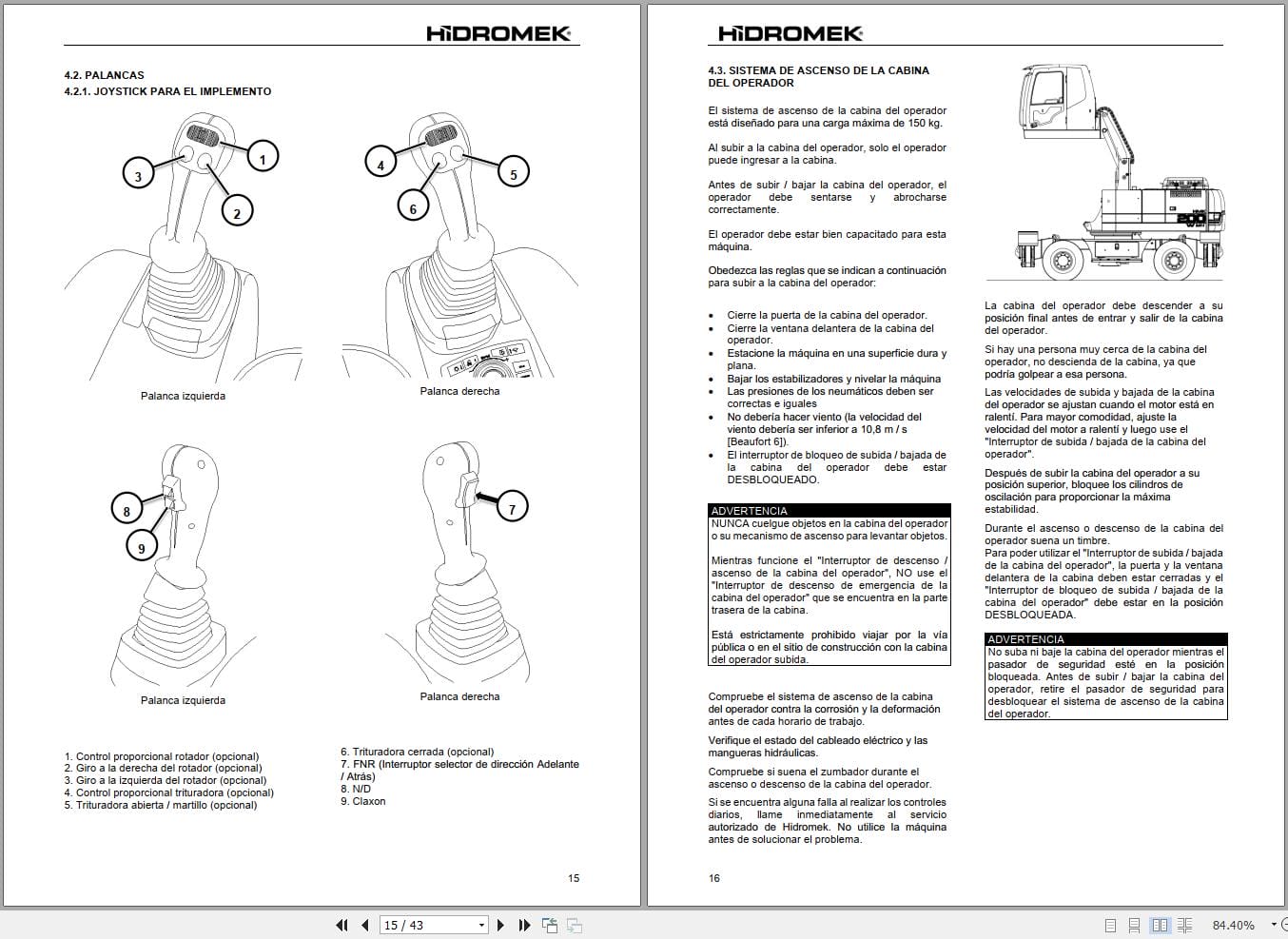Hidromek Excavator HMK210WMH 5 HMK220WMH 5 Operation Maintenance Manual H527325402 ES (2)
