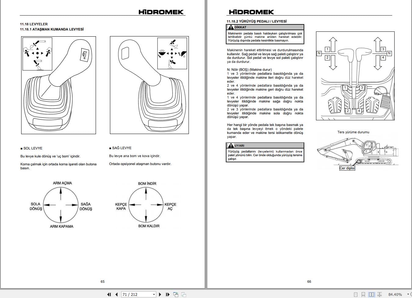 Hidromek Excavator HMK220LC 2 to HMK300LCLR Operation Maintenance Manual H347311400 2021 TR (2)