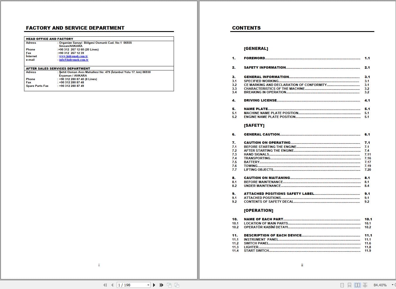 Hidromek Excavator HMK220LC Cummins Operation Maintenance Manual R04 (1)