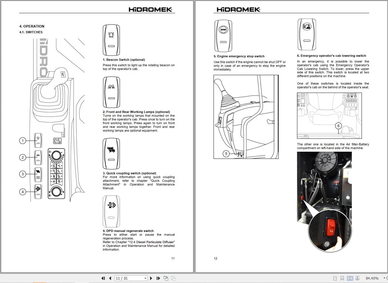 Hidromek Excavator HMK220NLCMH HMK220LCMH Operation Maintenance Manual H557323401 EN (2)