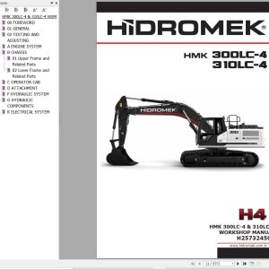 Hidromek Excavator HMK300LC 4 HMK310LC 4 Workshop Manual H257324501 (1)