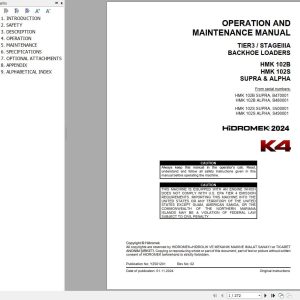 Hidromek HMK 102B 102S SUPRA & ALPHA Operation Maintenance Manual EN (1)