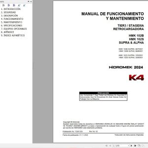 Hidromek HMK 102B 102S SUPRA & ALPHA Operation Maintenance Manual ES (1)