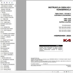 Hidromek HMK 102B 102S SUPRA & ALPHA Operation Maintenance Manual Y2502211 PL (1)