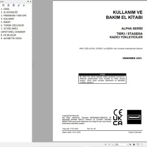 Hidromek HMK 102B ALPHA Operation Maintenance Manual Y10 13050 TR (1)