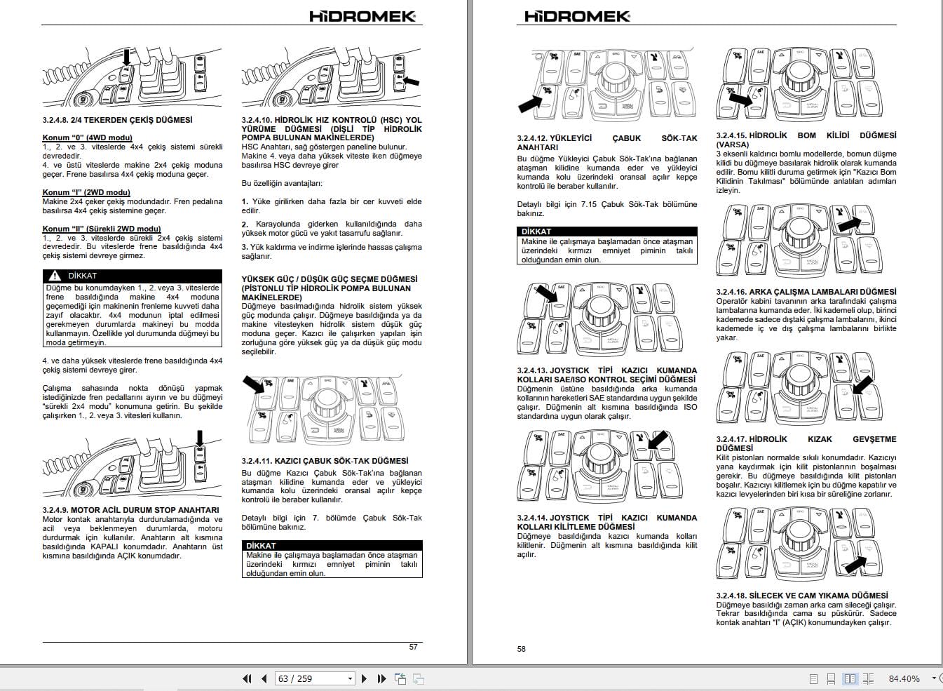 Hidromek HMK 102B ALPHA Operation Maintenance Manual Y10 13050 TR (2)