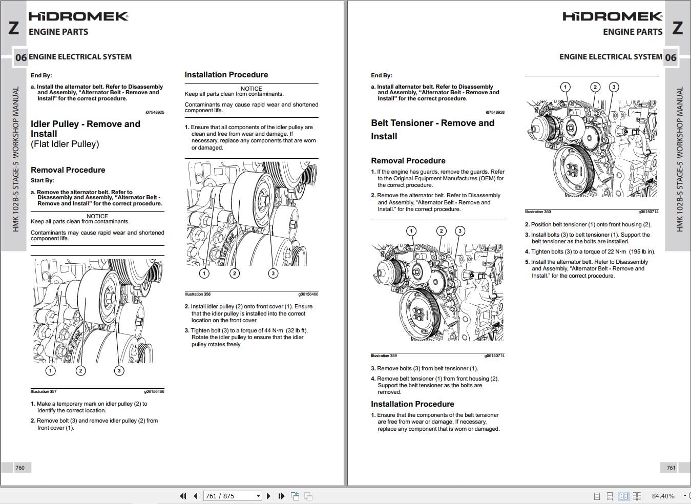 Hidromek HMK 102B S Engine 904J E36TA T4770 55kW Workshop Manual (2)