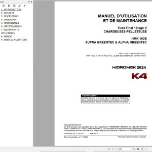 Hidromek HMK 102B Supra Greentec & Alpha Greentec Operation Manual Y2503202 FR (1)