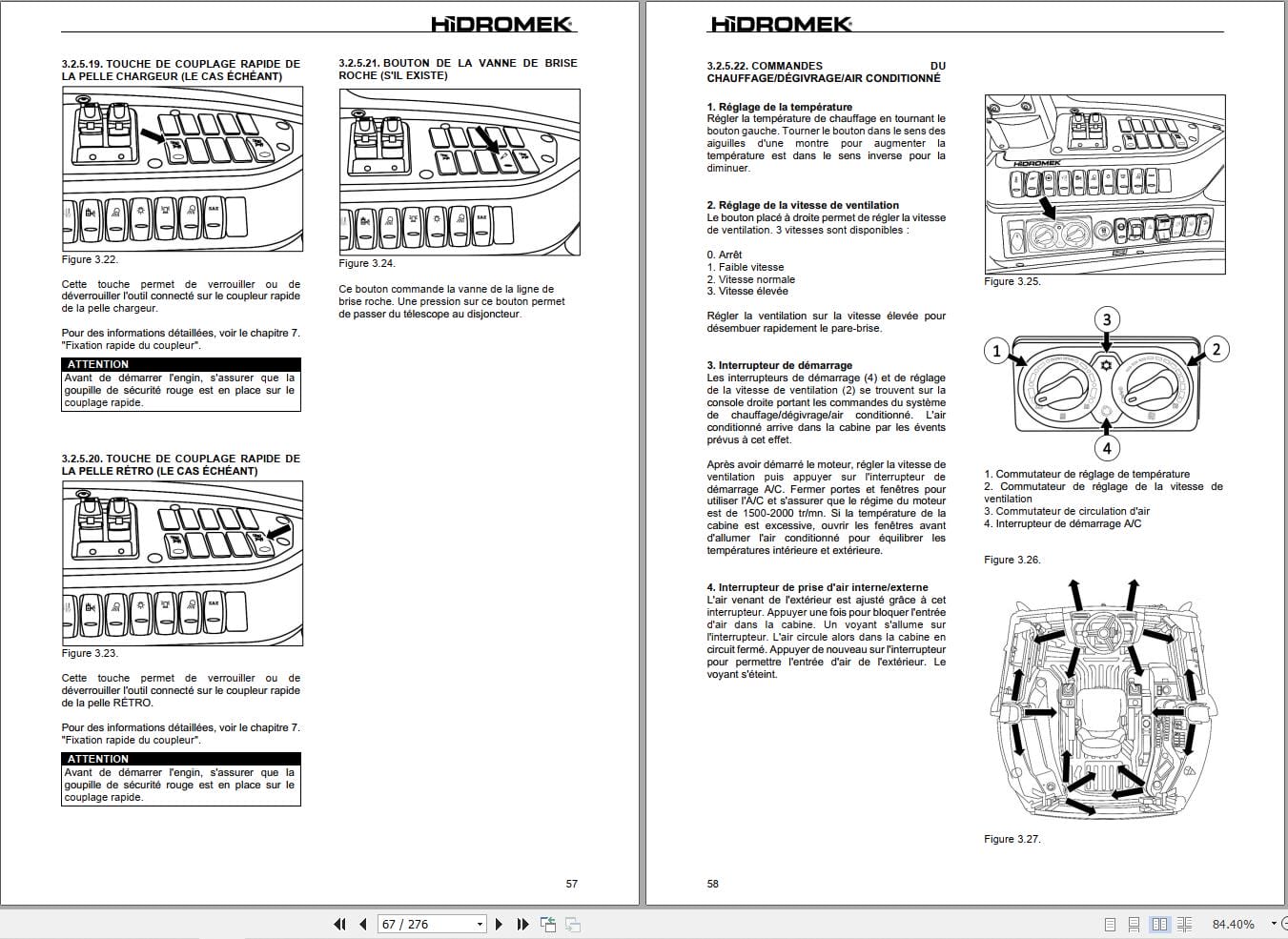 Hidromek HMK 102B Supra Greentec & Alpha Greentec Operation Manual Y2503202 FR (2)