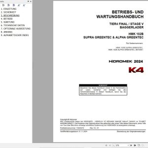 Hidromek HMK 102B Supra Greentec & Alpha Greentec Operation Manual Y2503210 DE (1)