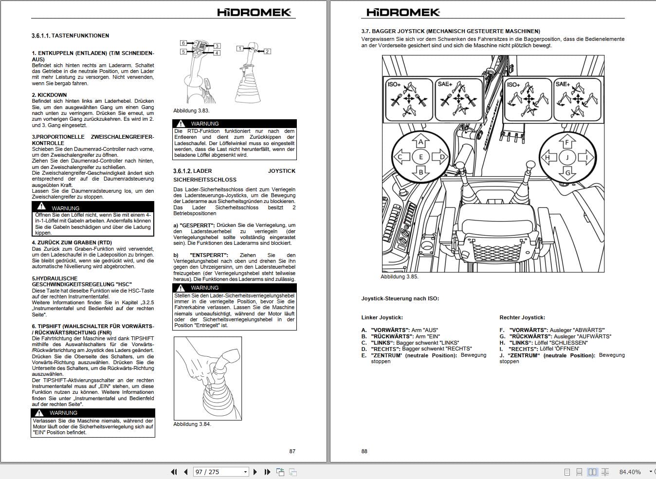 Hidromek HMK 102B Supra Greentec & Alpha Greentec Operation Manual Y2503210 DE (2)