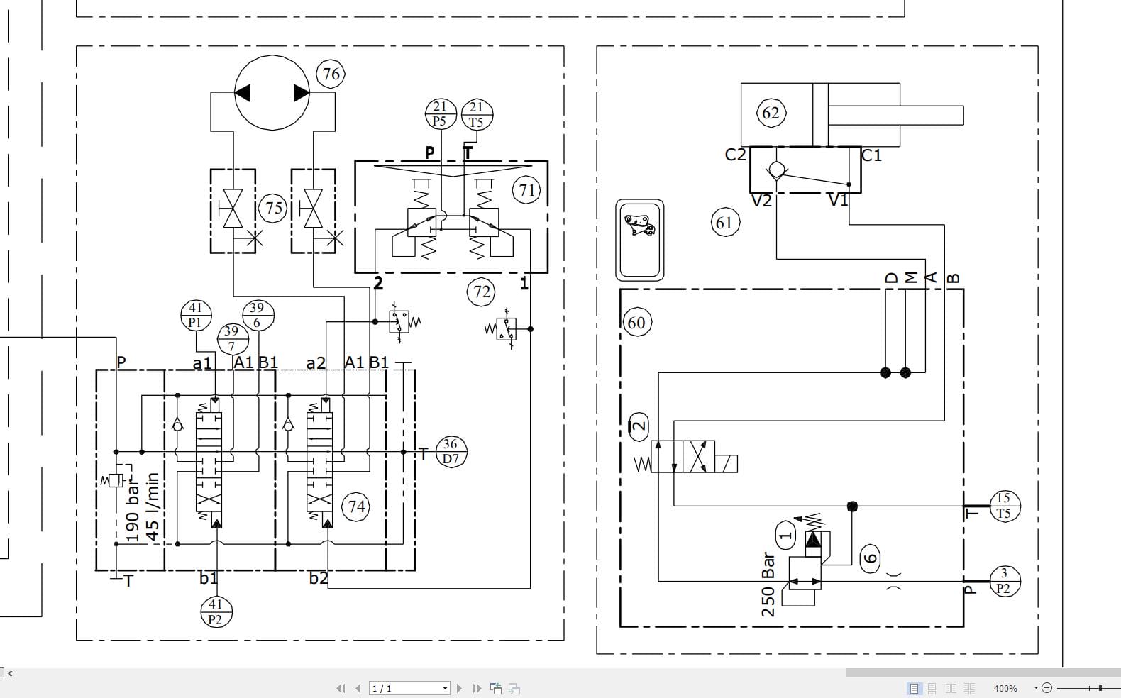 Hidromek HMK 140LC H4 3A Hydraulic Diagram HD300600000 (2)
