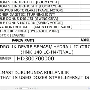 Hidromek HMK 140LC H4 FINAL Hydraulic Diagram HD300700000 (1)