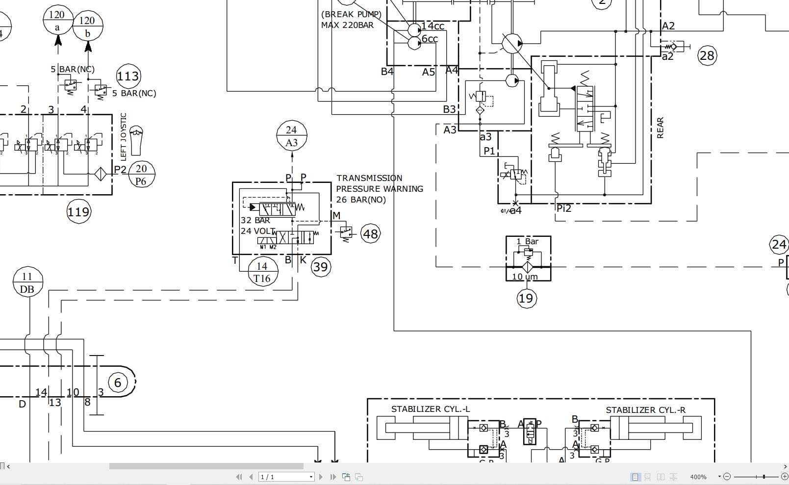 Hidromek HMK 140W 150W H4 FINAL Hydraulic Diagram HD200200000 (2)