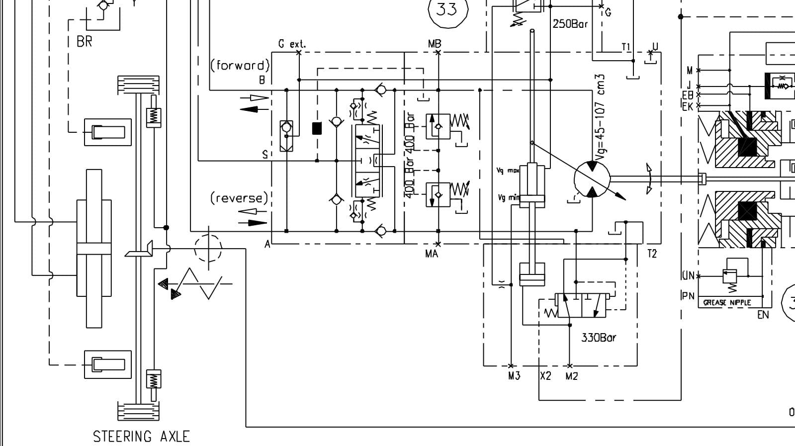 Hidromek HMK 140W 3A Hydraulic Diagram HD200000000 2015 (2)