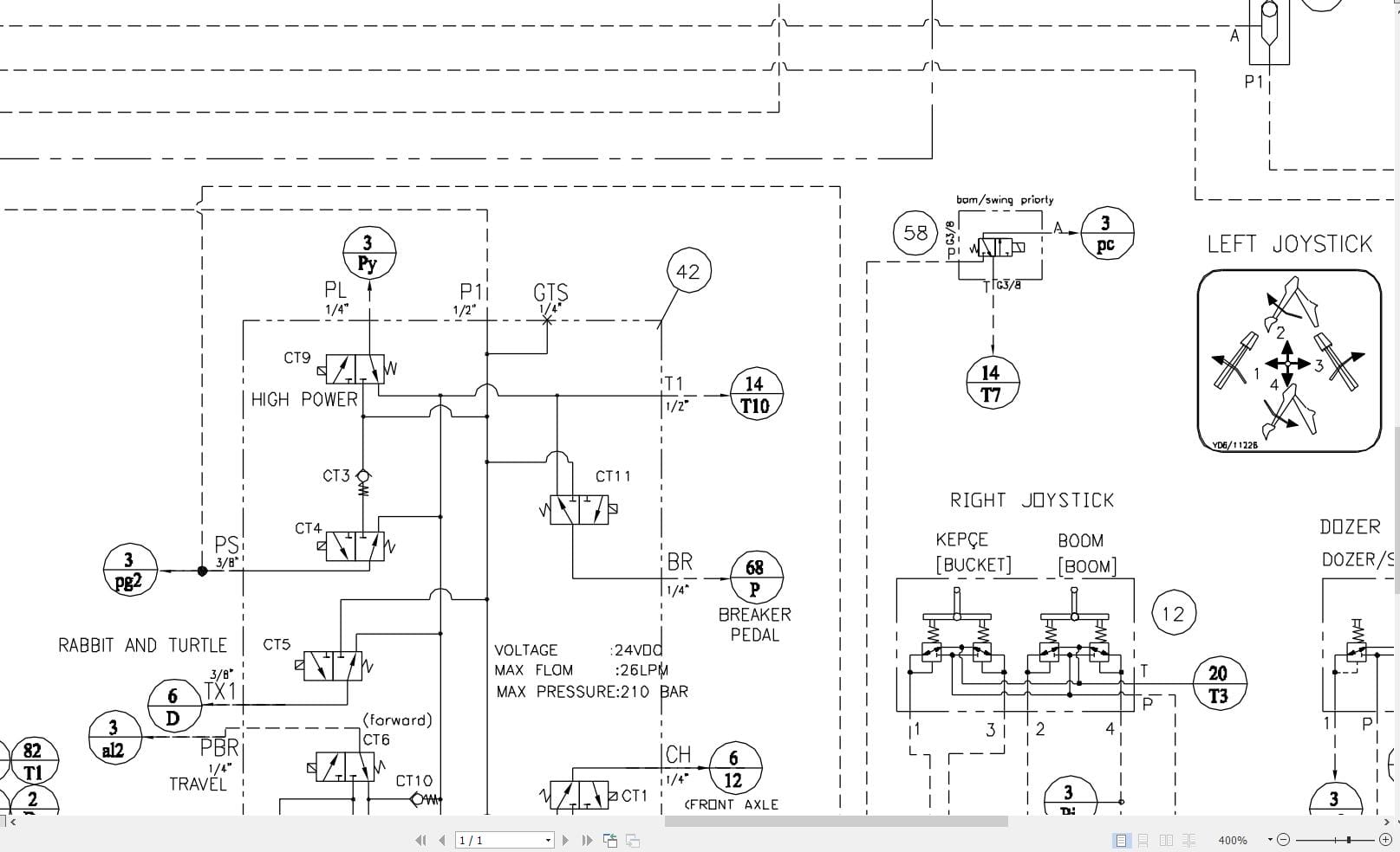 Hidromek HMK 140W 3A Hydraulic Diagram HD200000000 2016 (2)