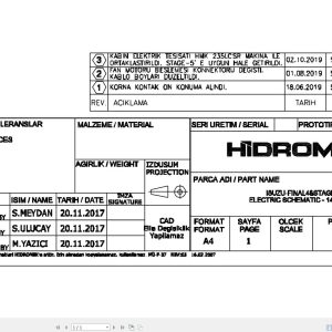 Hidromek HMK 145LC SR Isuzu Final4 & Stage5 Electric Diagram H418000000 10.2019 (1)