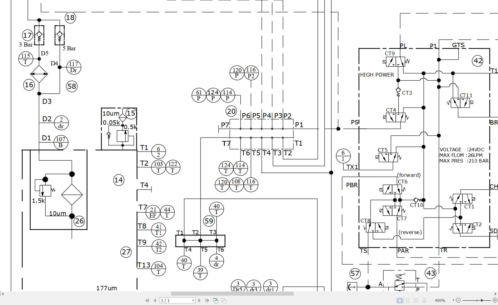 Hidromek HMK 200W 210W H4 STAGE 5 Hydraulic Diagram HD230200000 (2)