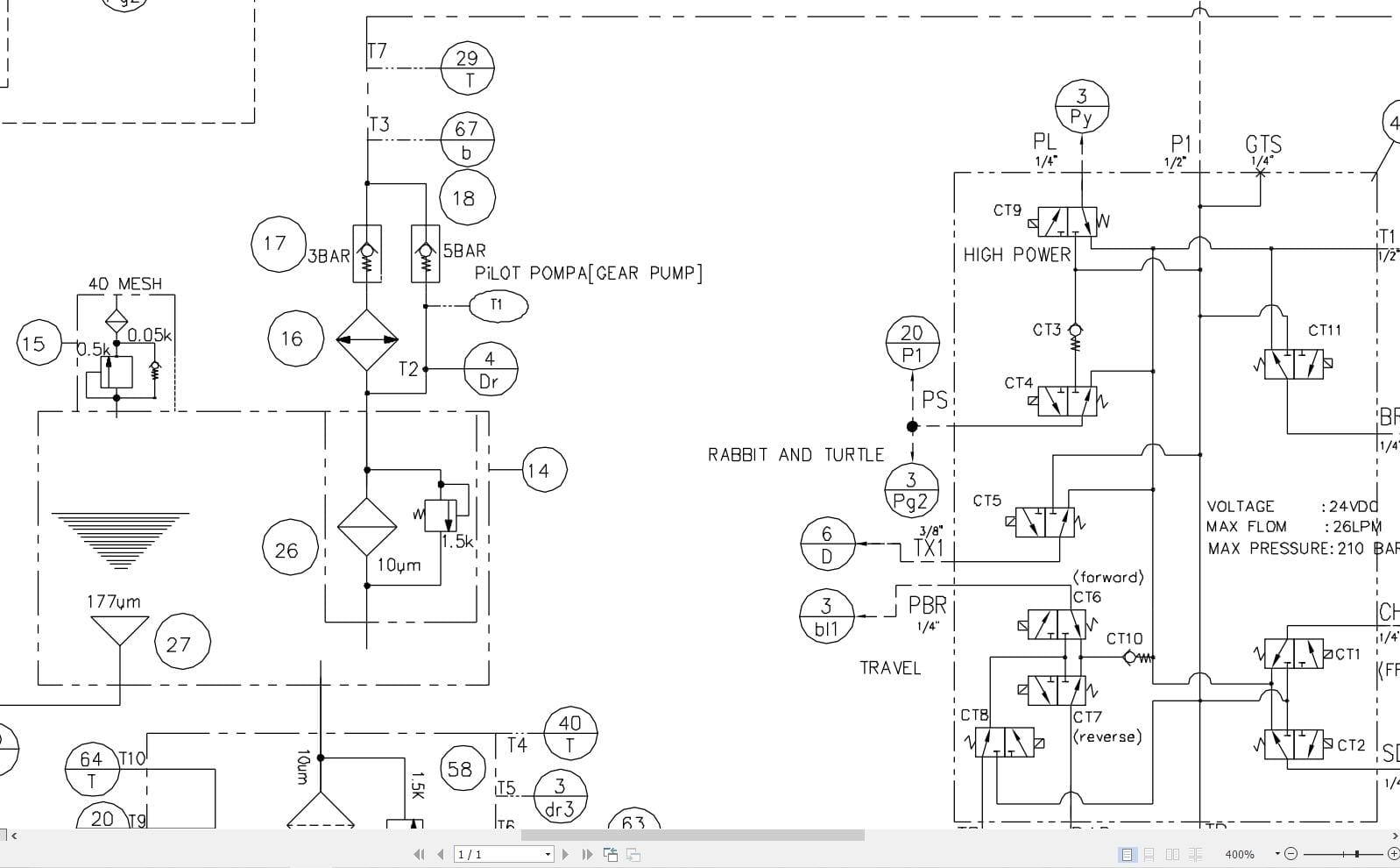 Hidromek HMK 200W 3A Hydraulic Diagram HD230000000 05.2015 (2)