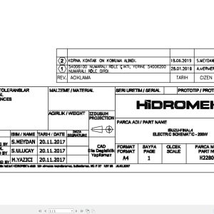 Hidromek HMK 200W Isuzu Final4 Electric Diagram 2019 (1)