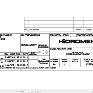 Hidromek HMK 200W Isuzu Final4 Electric Diagram H228040000 11.2018 (1)