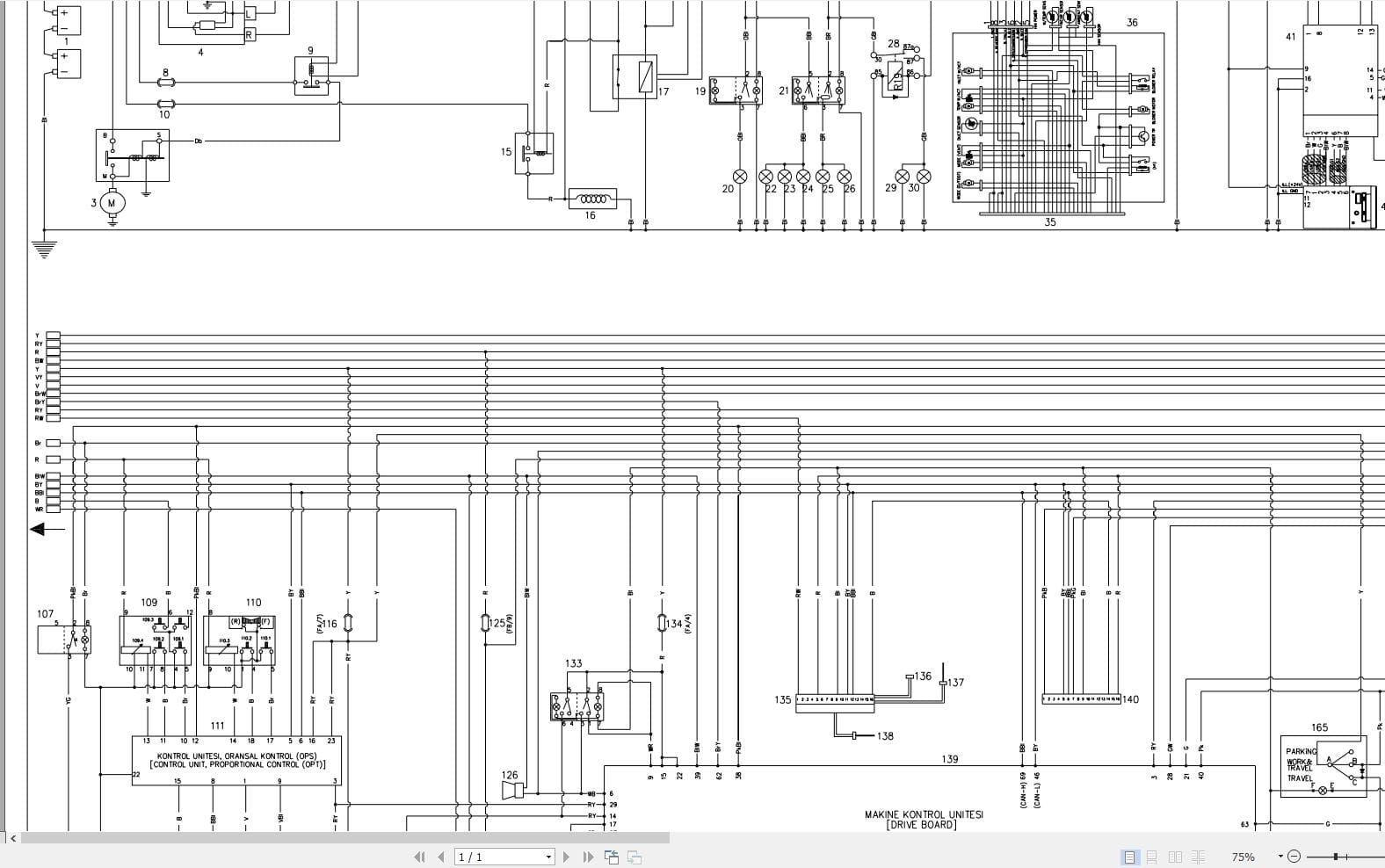 Hidromek HMK 200WD Isuzu Electric Diagram H228015000 09.2013 (2)