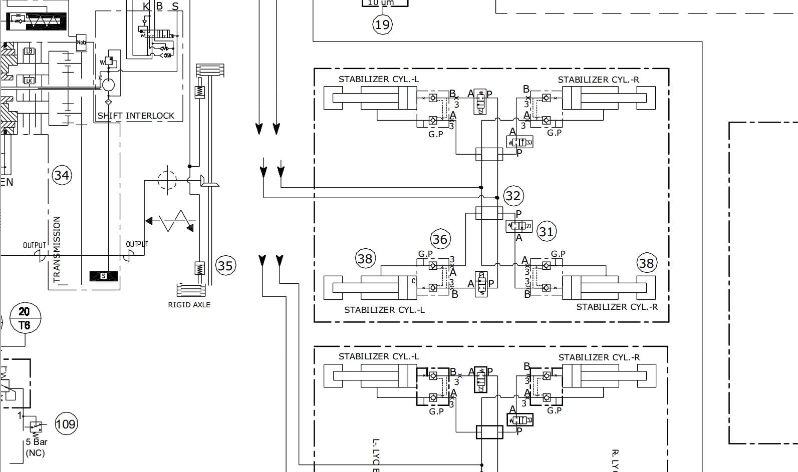 Hidromek HMK 200W MH Hydraulic Diagram HD530100000 (2)