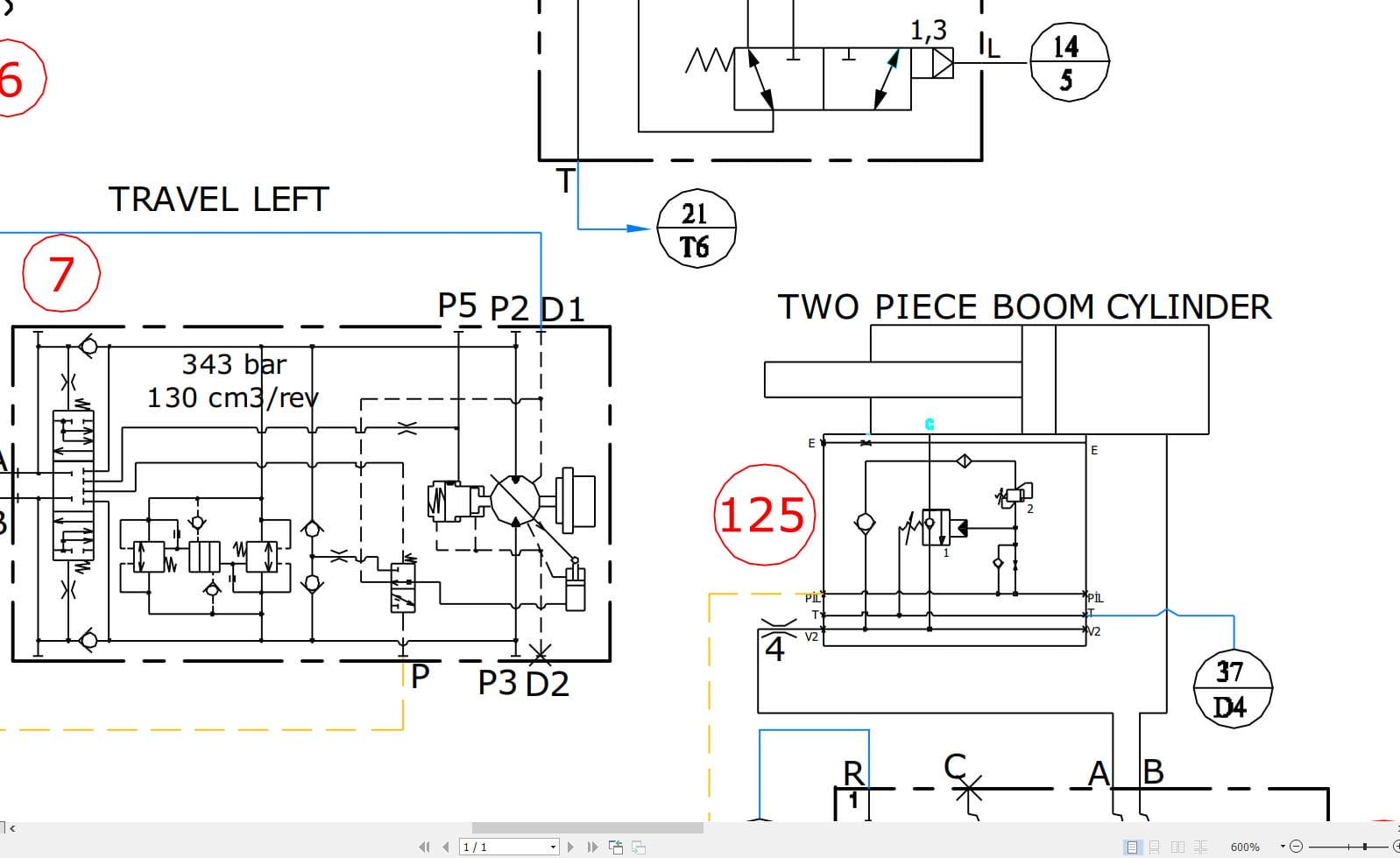Hidromek HMK 220LC 3B Hydraulic Diagram HD340200000 2017 (2)