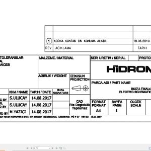 Hidromek HMK 220LC Isuzu Final4 Electric Diagram H348040000 06.2019 (1)