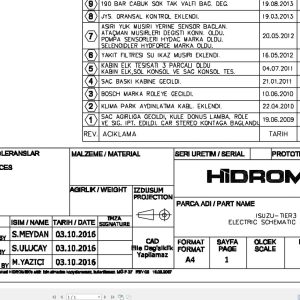 Hidromek HMK 220LC Isuzu Tier3 Electric Diagram H348020003 10.2016 (1)