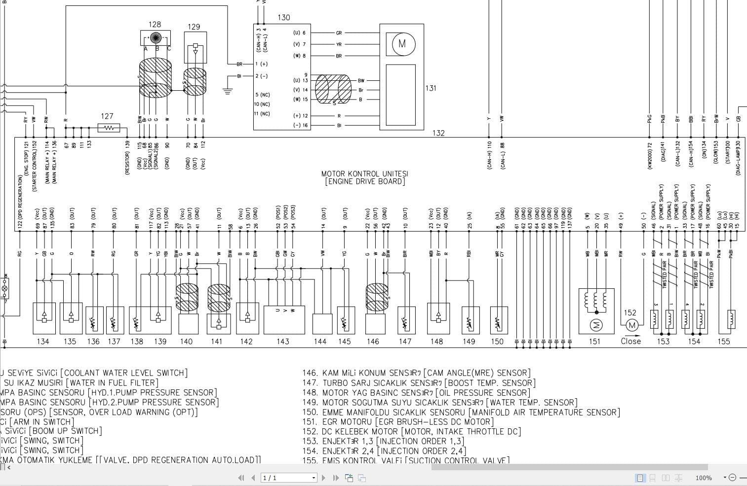 Hidromek HMK 220LC Isuzu Tier3b Electric Diagram H348030000 06.2014 (2)