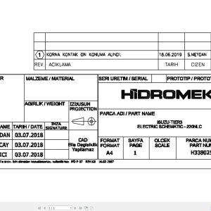 Hidromek HMK 220NLC Isuzu Tier3 Electric Diagram H338025000 06.2019 (1)