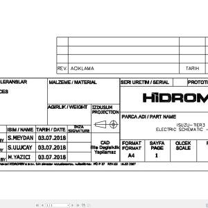 Hidromek HMK 220NLC Isuzu Tier3 Electric Diagram H338025000 11.2018 (1)