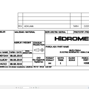 Hidromek HMK 220NLC MH Isuzu Final4 Electric Diagram H558010000 08.2019 (1)