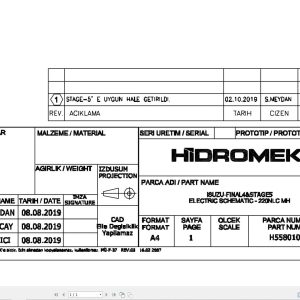 Hidromek HMK 220NLC MH Isuzu Final4 & Stage5 Electric Diagram H558010000 10.2019 (1)