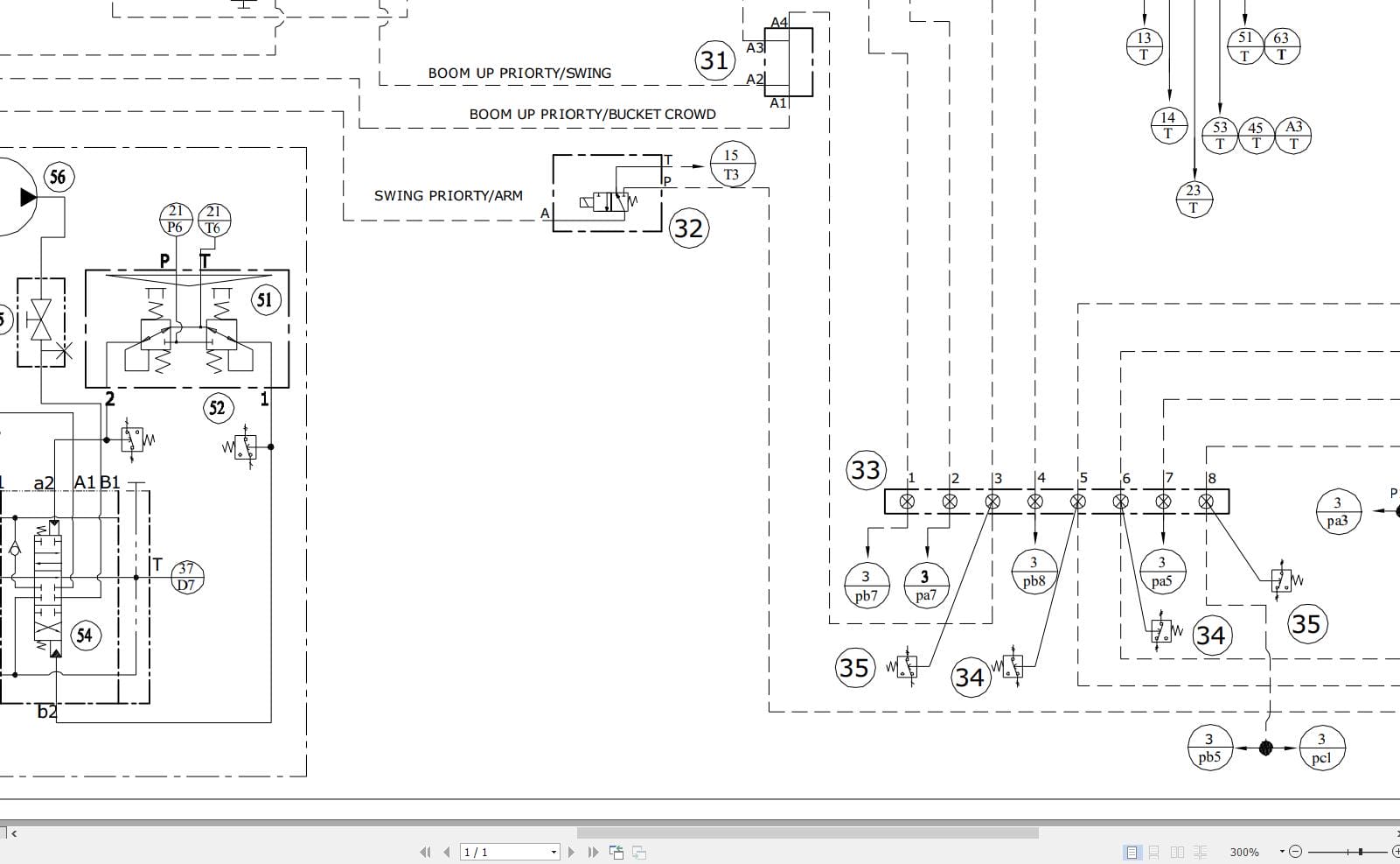 Hidromek HMK 300 310LC H4 3A Hydraulic Diagram HD250600000 REV06 (2)