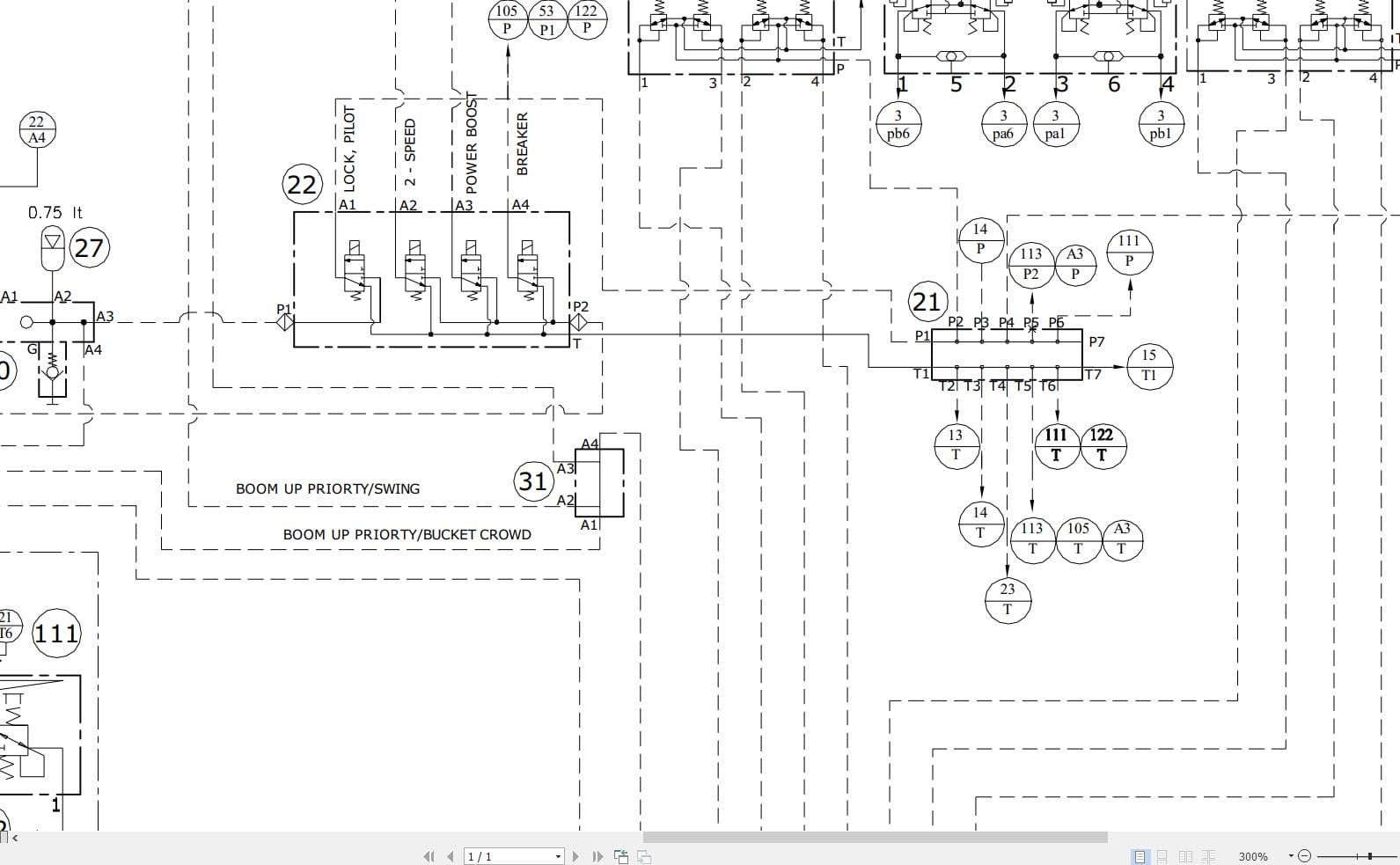 Hidromek HMK 300 310LC H4 FINAL Hydraulic Diagram HD250700000 REV06 (2)